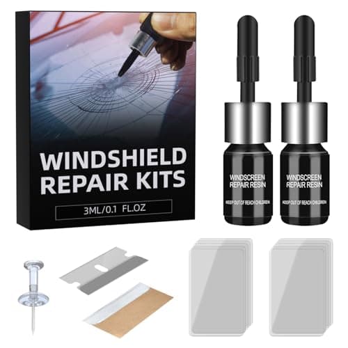 Windshield Repair Kit, 2 Bottles Nano Glass Crack Repair Liquid Quick Windshield Repair for Chips, Cracks, Bulls-Eye and Star-Shaped Crack. - Image 1