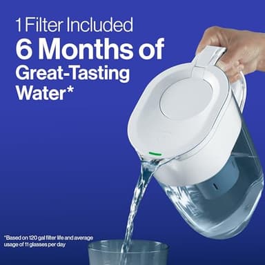 Brita Everyday Elite Water Filter Pitcher, Removes 99% of Lead, Includes 1 Filter, 10-Cup Capacity, Blue - Image 8