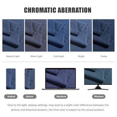 BONZER Waterproof Outdoor Curtains for Patio Porch Pergola Cabana Light Filtering Privacy Grommet Indoor Curtain Panels for Bedroom Living Room, 1 Panel, 54W x 95L inch, Navy - Image 5