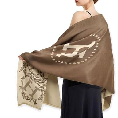 EXTREE Scarfs for Women Pashmina Silky Shawl Wrap for Evening Dressing Blanket Open Front Poncho Cape - Image 5