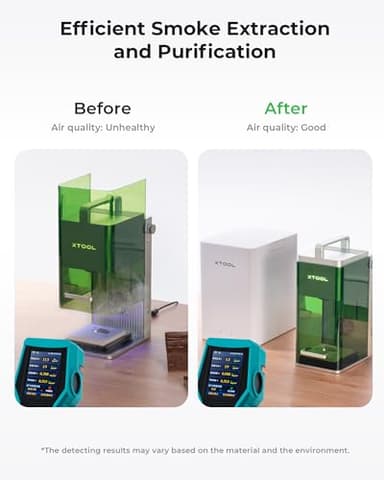 xTool F1 2-in-1 Dual Laser and Infrared Engraver with Slide Extension, Rotary Extension and Smoke Purifier, Lightning Speed Portable Fiber Laser Engraver for Metal Wood - Image 7