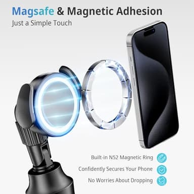 UBeesize 62'' Magnetic Selfie Stick Phone Tripod with Wireless Remote, Extendable Cell Phone Tripod Stand, Compatible with MagSafe, Cellphone Tripod for iPhone 17 16 15 14 13 12 and Android Phones - Image 3