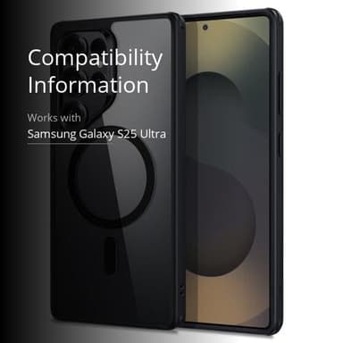 ESR for Samsung Galaxy S25 Ultra Phone Case, Compatible with MagSafe, Magnetic Case for S25 Ultra, Military-Grade Protection, Yellowing Resistant, Classic Series, Clear Black - Image 3