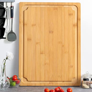 36 x 24 Extra Large Cutting Board, Bamboo Cutting Boards for Kitchen with Juice Groove and Handles Kitchen Chopping Board for Meat Cheese board Heavy Duty Serving Tray, 5XL, Empune - Image 2