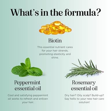 Biotin Rosemary Shampoo and Conditioner Set - Vegan Biotin Shampoo and Conditioner Set Volumizing Complex with Rosemary Essential Oil for Fine Weak & Dull Hair - Sulfate & Paraben Free (16 Fl Oz) - Image 5