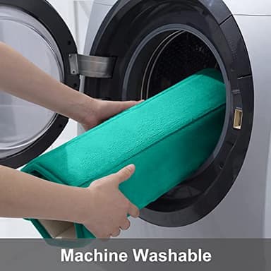 Buganda Memory Foam Bath Mat, 24" x 16", Ultra Soft and Non-Slip Bathroom Rugs, Water Absorbent and Machine Washable Bath Rug for Bathroom, Shower, and Tub, Teal - Image 6