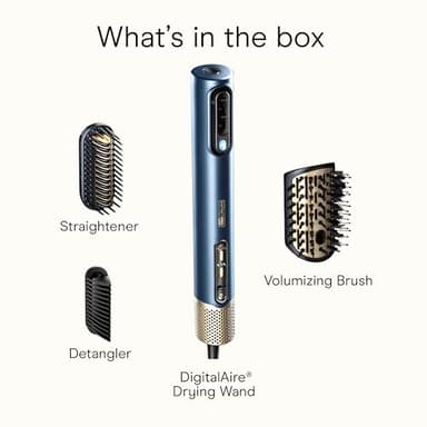 Infiniti PRO by CONAIR DigitalAIRE Hair Dryer Drying Wand, Straightener and Styler, Ionic All-in-One Digital Motor Blow Dryer, Includes 4 High-Performance Attachments, Dark Blue - Image 14