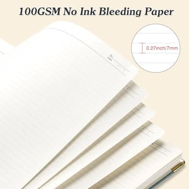 Spiral Notebook 8.5" x 11", 300 Numbered Pages Notebooks College Ruled with Contens, 100GSM Thick Journal for Women Men, Hardcover Leather Lined Journal for Writing, Large A4 Notebooks for Work School - Image 5