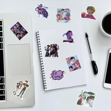 74PCS Movie Hunters Stickers, Anime Stickers Waterproof Vinyl Decals Laptop, Cell Phones, Water Cups Stickers - Image 2