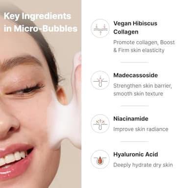MENOKIN 30 Seconds Quick Bubble Mask [LIFT] - [Collagen] & Niacinamide in Micro-bubbles for Anti Aging, Boost Elasticity, Fine Lines, Korean Glass Skin Care Essential, 70 Uses, 3.21 fl.oz - Image 7