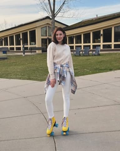 Nattork Roller Skates for Women Outdoor Indoor Four-Wheel Fun Fashionable Roller Skates for Men Girls Boys Yellow - Image 5