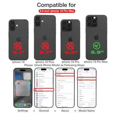 KSELF Leather Case for iPhone 16 Pro Max Case, Protective Slim with Kickstand Shockproof Phone Cases, Built-in Invisible Stand Compatible with iPhone 16 Pro Max 6.9'' (Blue, for iPhone 16 Pro Max) - Image 2