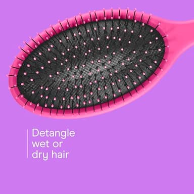 Conair Detangling Hair Brush Set 3 Pack, For Wet, Dry and All Hair Types, Detangling Brushes for Women in Blue, Pink, and Gray - Image 3