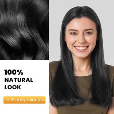 KAISASA Black Hair Dye Shampoo 3 in 1, Hair Color Shampoo for Women and Men, Hair Dye to Cover Gray Hair, Herbal Ingredient Shampoos for Grey Hair Coverage 500ml (Black) - Image 3