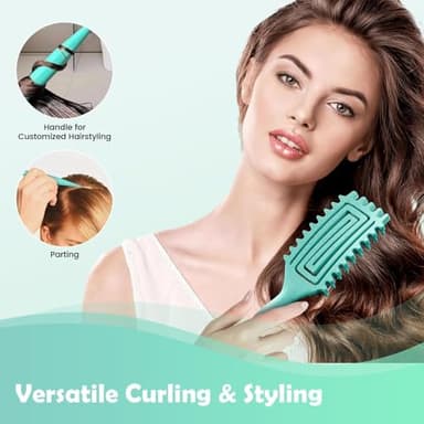 Curl Defining Brush, Curly Hair Brush Defining with Side Gear for Combing, Shaping, and Styling Curly Hair, Lightweight Candy Brush Suitable for All Wet or Dry Hair Types for Women and Men - Image 6