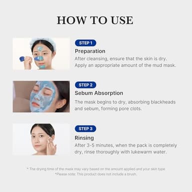 Medicube Zero Pore Blackhead Mud Facial Mask - Skin Cooling & Pore Tightening - 3 Minute Quick Dry Formula with AHA, BHA, PHA, and Pore-Purifying Clay - Korean Mud Mask 3.52 oz - Image 6