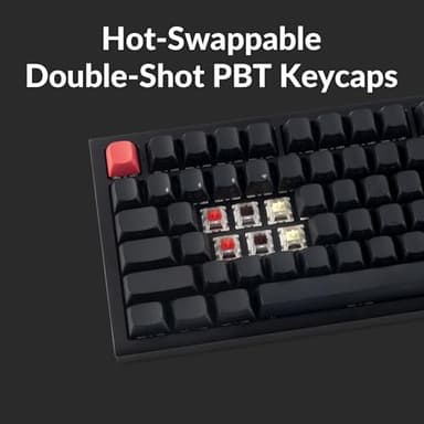 Keychron Q6 Max QMK/LAUNCHER Wireless Bluetooth/2.4 GHz/USB-C Wired Custom Mechanical Keyboard, Full Size Programmable Knob RGB Backlit Hot-Swappable Gateron Brown Switch for Mac Windows Linux - Black - Image 4