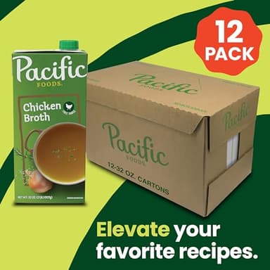 Pacific Foods Free Range Chicken Broth, 32 oz Carton (Pack of 12) - Image 3