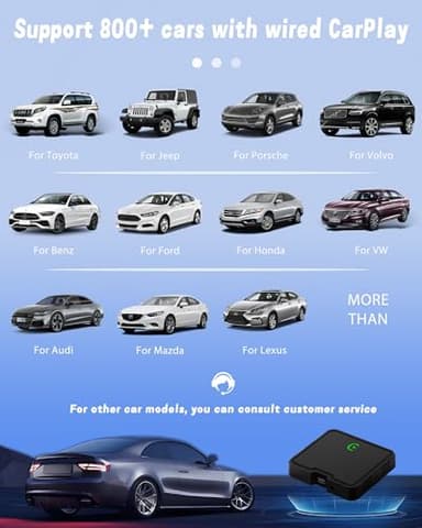 Wireless Carplay Adapter 2025 Ai Box for iPhone & Android Auto with Netflix YouTube Supports TF card Dongle Plug and Play Easy Setup Carplay Video entertainment box for iOS 10+ and cars after 2015 Car - Image 7
