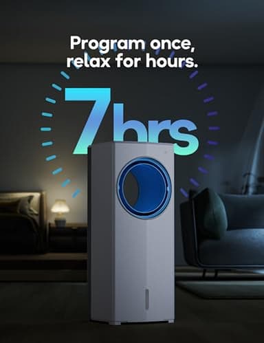 AEROZY BUMAI Windowless Portable Air Conditioner, 26.2" Small Evaporative Air Cooler for Room No Window, 3-Speed Settings, 4 Modes, 7H Timer, Remote Control, 4 Ice Packs, Quiet AC Unit for Bedroom - Image 7