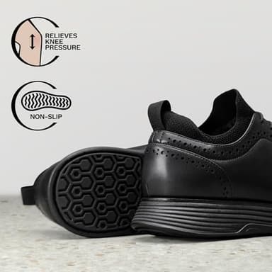 Bruno Marc Men's MaxFlex Dress Sneakers Oxfords Casual Wingtip Brogue Shoes,Size 11,All Black,SBOX2326M - Image 4