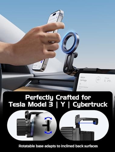 Tesla Phone Mount for Model Y Accessories 2025, No Glue Required with Suction Cup, Strongest Magnetic Tesla Phone Holder for Model 3 Accessories, for MagSafe Car Mount Fits for iPhone 16 Pro Max 15 14 - Image 7