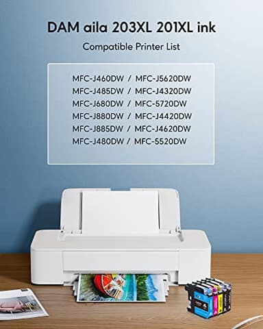 LC203XL Compatible Ink Cartridge Replacement for Brother LC203XL LC201XL LC203 LC201 to Use with MFC-J480DW MFC-J880DW MFC-J4420DW MFC-J680DW MFC-J885DW (2 Cyan, 2 Magenta, 2 Yellow, 6 Pack) - Image 2
