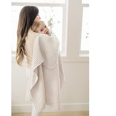Konssy Waffle Baby Blanket - Soft & Cozy Nursery Swaddle Blanket, Lightweight Toddler Throw for Boys & Girls, Ideal for Wrapping (Oat) - Image 2