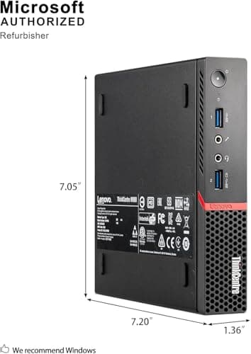 Lenovo ThinkCentre M900 Tiny Desktop Computer Mini PC, Core i5-6th up to 3.1 GHz, 8 GB RAM, 256GB SSD, Wireless Keyboard, Windows 10 Pro (Renewed) - Image 4