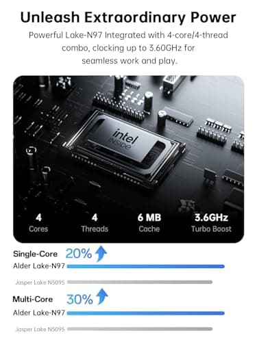 ACEMAGIC 17.3" Laptop with Quad Core-12th Alder Lake N97 Processor, FHD Display, 16GB RAM 512GB SSD Laptop, Windows 11 Laptops Computer, Webcam, Light&Thin,HDMI, Type-C, USB3.2 - Image 3
