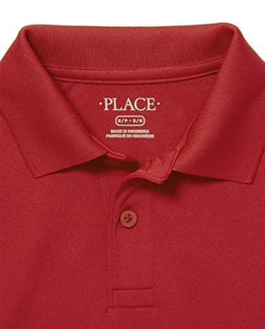 The Children's Place boys Short Sleeve Performance Polo, Classic Red/Nautico/White, XX-Large - Image 2