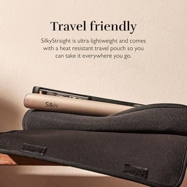 Silk’n 2-in-1 Hair Straightener and Curling Iron - SilkyStraight - Flat Iron with 12 Adjustable Heat Settings - Smooth Styling, Fast Heating and Frizz Control - Travel-Friendly with Dual voltage - Image 10