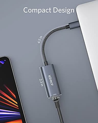 Anker USB C to Ethernet Adapter,USB Type-C to 2.5 Gbps Ethernet LAN Network Adapter,Aluminum Portable,for MacBook Pro, MacBook Air 2018 and Later, iPad Pro 2018 and Later, XPS - Image 6