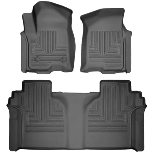 Husky Liners Weatherbeater Floor Mats | Fits 2015-2025 Ford F-150 (Includes 2022-2025 Lightning) SUPERCREW CAB ONLY w/Carpet & w/Out Fold Flat Storage | Front & 2nd Row, 3-pc Black - 94041 - Image 1