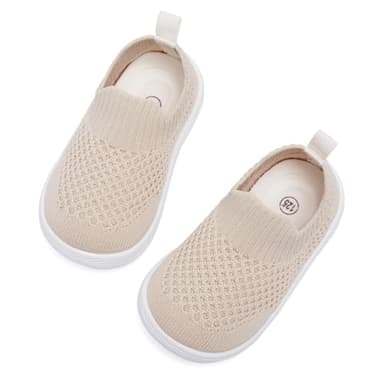 MORENDL Toddler Shoes Baby Walking Sock Shoes Non-Slip Breathable Boys & Girls Sneakers Infant Tennis Shoes Khaki 15-18Months - Image 3