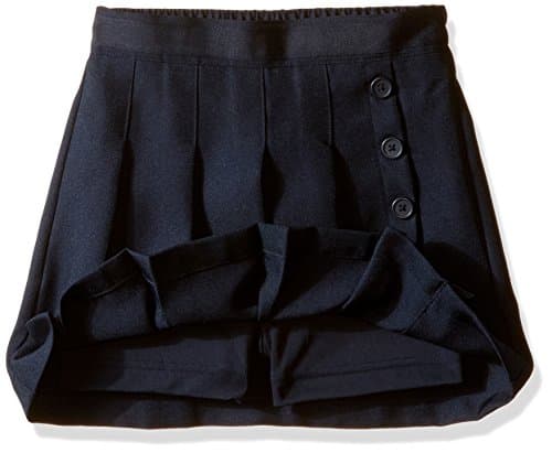 Nautica Girl's School Uniform Pleated Pull-on Scooter Skirt With Undershorts, Knit Waistband, Navy, 8 - Image 1