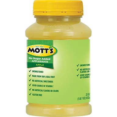 Mott's No Sugar Added Applesauce, 23 Oz Jar (Pack Of 12), Good Source Of Vitamin C, No Artificial Flavors - Image 12