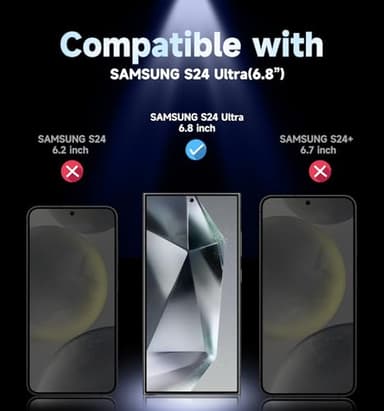 MAGIC JOHN 2 Pack for Samsung Galaxy S24 Ultra Tempered Glass Screen Protector, Auto Dust-Elimination Installation, Bubble Free, HD Clear, Easy Installation - Image 2