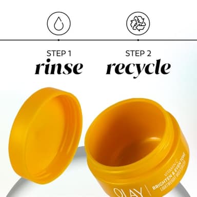 Olay Vitamin C Face Moisturizer, Bright & Even Lightweight Cream for Women - Brightens, Hyrdates, Evens Tone & Texture, Glowing Skin Care - Recyclable Sustainable Eco Jar, Non-Greasy, 2 Oz - Image 7