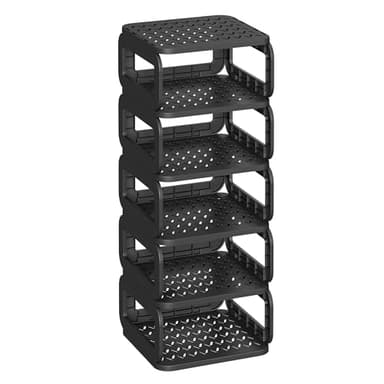 SONGMICS Shoe Rack, Shoe Organizer, 6 Shelves, Shoe Storage, Narrow Shoe Shelf, Open Shelf for Entryway, Living Room, Bathroom, Space-Saving, Ink Black ULPC037B01 - Image 7