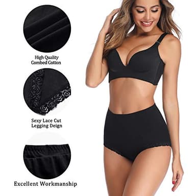 OPIBOO Cotton Postpartum Underwear Women Tummy Control Ladies Soft Comfortable Breathable Stretch Underpants Briefs Multipack xl - Image 3