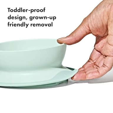 OXO Tot Stick and Stay Suction Bowl - Opal - Image 4