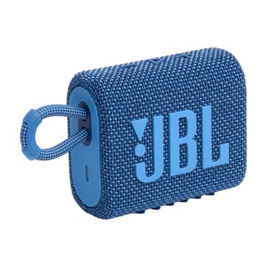 JBL Go 3 Eco - Portable Mini Bluetooth Speaker, big audio and punchy bass, IP67 waterproof and dustproof, 5 hours of playtime, Made in part with recycled materials (Eco Blue) - Image 1