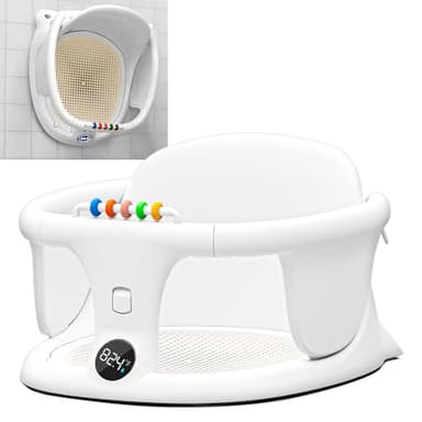 Baby Bath seat for Babies Sitting up Infant Bath tub Portable sit up Seats Bathing Chair Newborn Essentials Toddler Must Haves 0-12 Months Bathtub Sink Bather Sitting Shower Support Travel Ring - Image 1