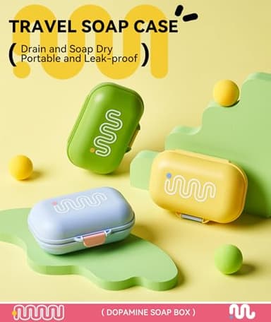 PEISAINOX Travel Soap Case, 100% Leakproof Soap Box with Lid, Bar Soap Holder for Traveling, Draining Soap Dishes for Bathroom, Shower, Gym, School, Camping, Vacation, Outdoor,Travel Essentials - Image 2