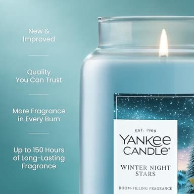 Yankee Candle Winter Night Stars Scented Candle, 22oz Large Jar with up to 150 Hour Burn Time, Giftable, Holidays - Image 4