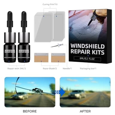 2 Bottles Nano Glass Crack Repair Liquid Quick Windshield Repair for Chips and Cracks-deep Dark - Image 7