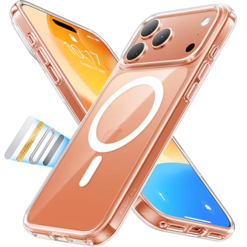 TORRAS Stronger Magnetic & Anti-Yellowing for iPhone 17 Pro Max Case Clear, Fit for MagSafe, Military Grade Drop Protection, Camera Control, DIY Button, Slim for iPhone 17 Pro Max Case Diamond Clear - Image 1