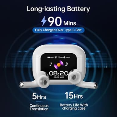 AI Language Translator Earbuds,Translation Earbuds Real time，144 Languages Bluetooth Translator Device and Accents 8 Offline Language Translation, Translation Device for Travel Business Learning - Image 6