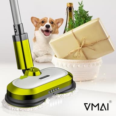Cordless Electric Mop, Electric Spin Mop with LED Headlight and Water Spray, Up to 60 mins Powerful Floor Cleaner with 300ml Water Tank, Polisher for Hardwood, Tile Floors, Quiet Cleaning & Waxing - Image 9